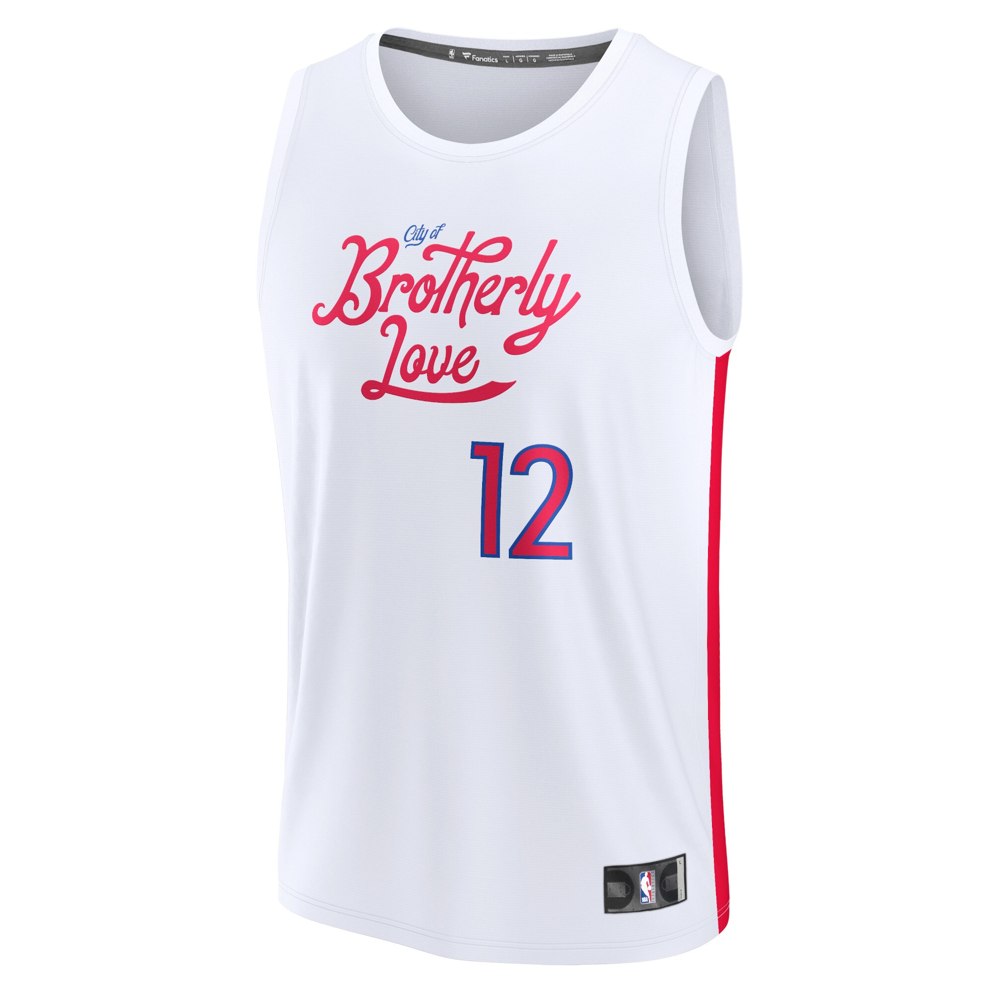 Alternative view of Tobias Harris Philadelphia 76ers Fanatics Fastbreak Jersey - City Edition - White