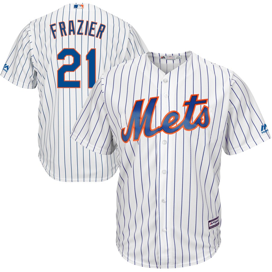 Todd Frazier New York Mets Majestic Official Cool Base Player Jersey - White/royal