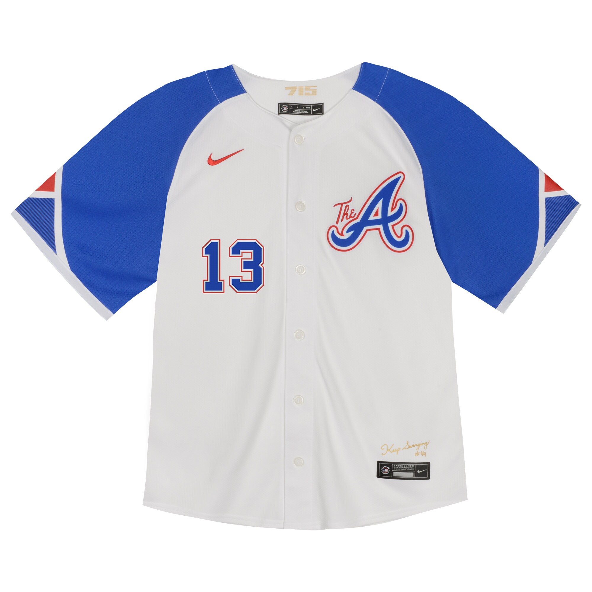Alternative view of Toddler Atlanta Braves Ronald Acuña Jr. White City Connect Limited Player Jersey - JS901