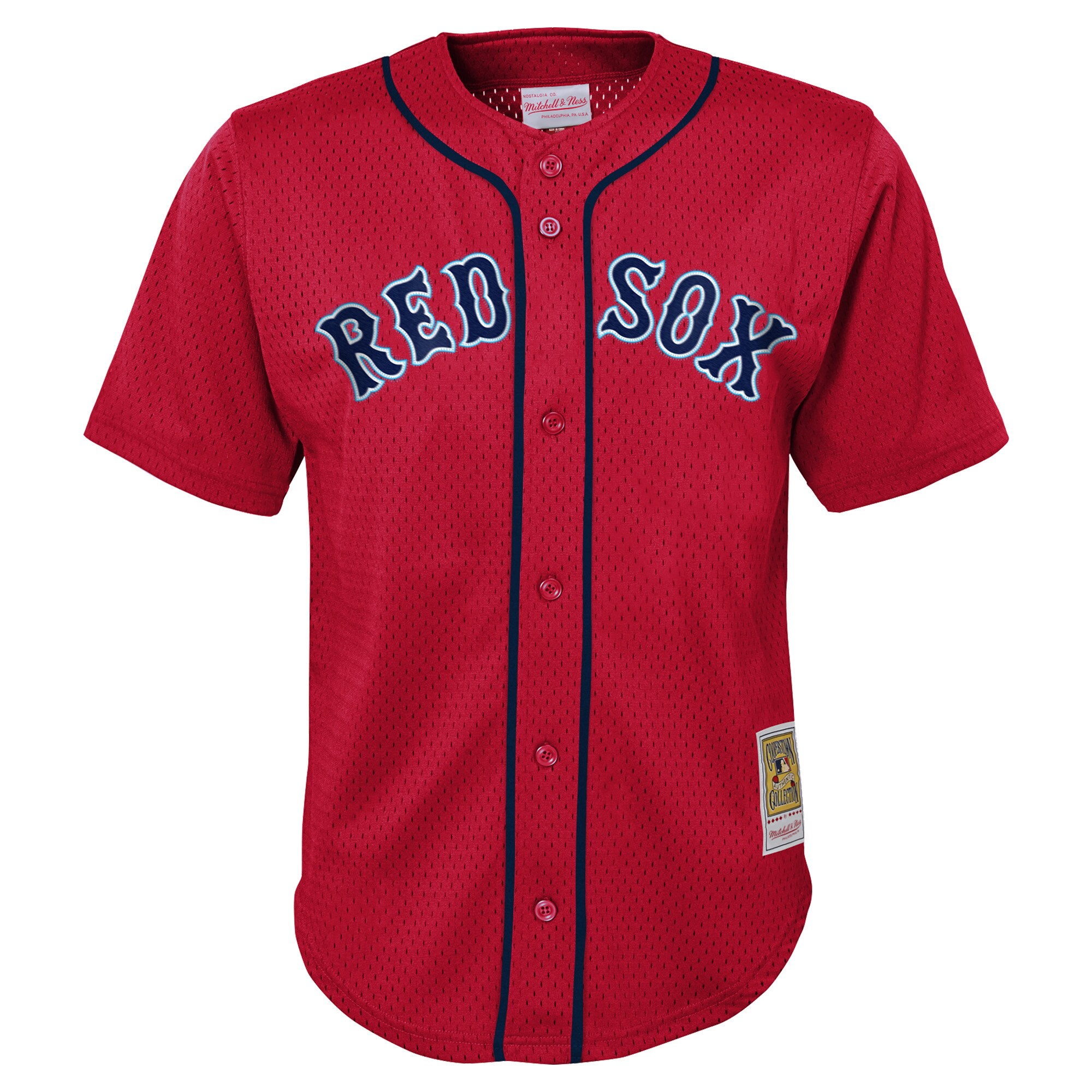 Alternative view of Toddler Boston Red Sox David Ortiz Mitchell & Ness Red Cooperstown Collection Mesh Batting Practice Jersey