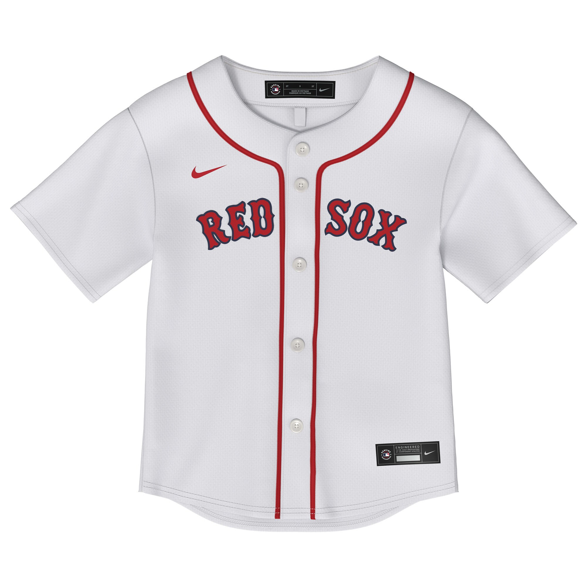 Alternative view of Toddler Boston Red Sox White Home Jersey