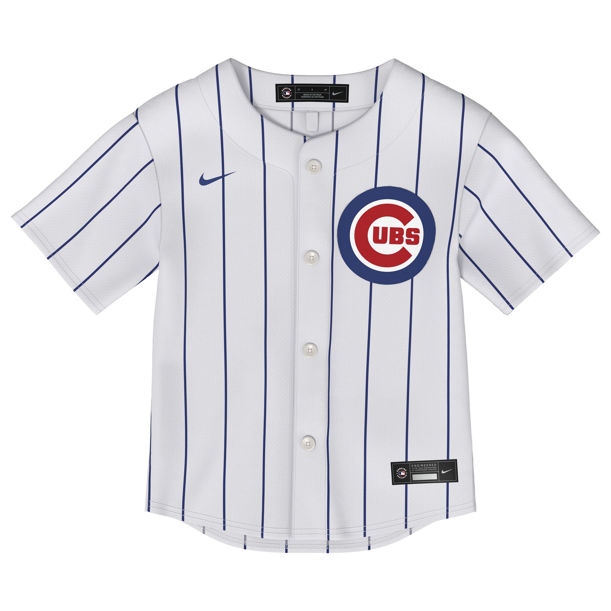 Alternative view of Toddler Chicago Cubs White Home Jersey