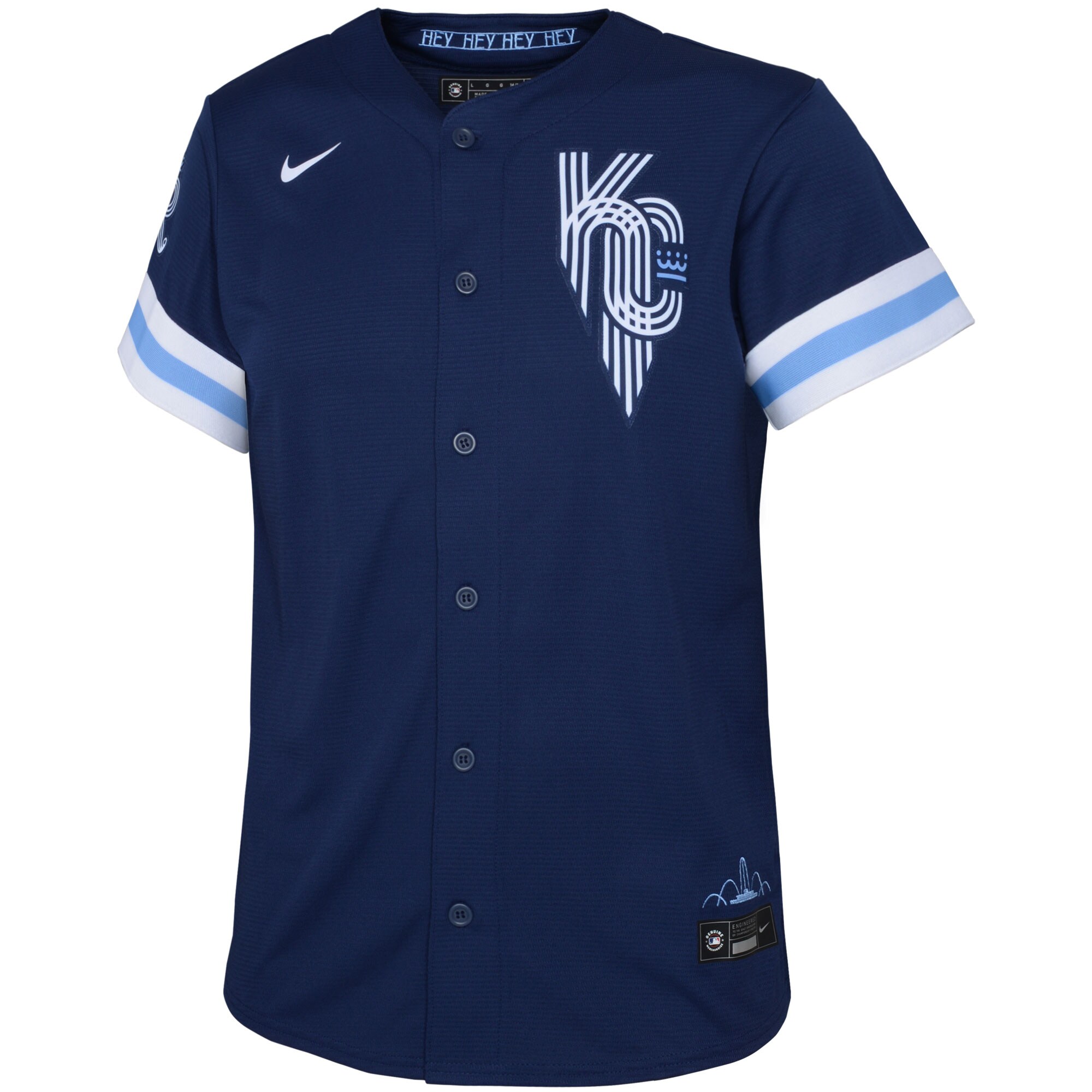 Alternative view of Toddler Kansas City Royals Salvador Perez Navy City Connect Player Jersey 