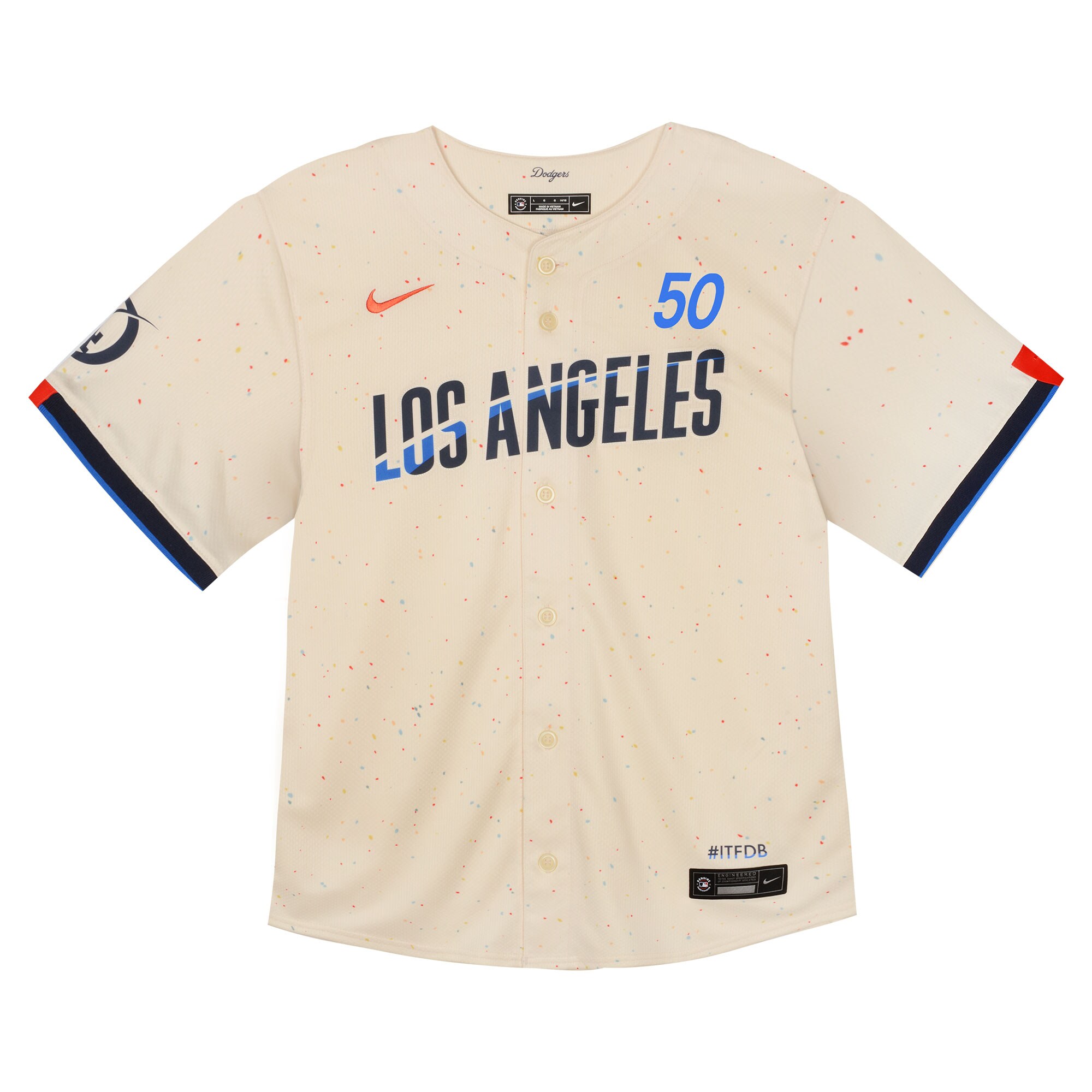 Alternative view of Toddler Los Angeles Dodgers Mookie Betts Cream 2024 City Connect Limited Player Jersey 