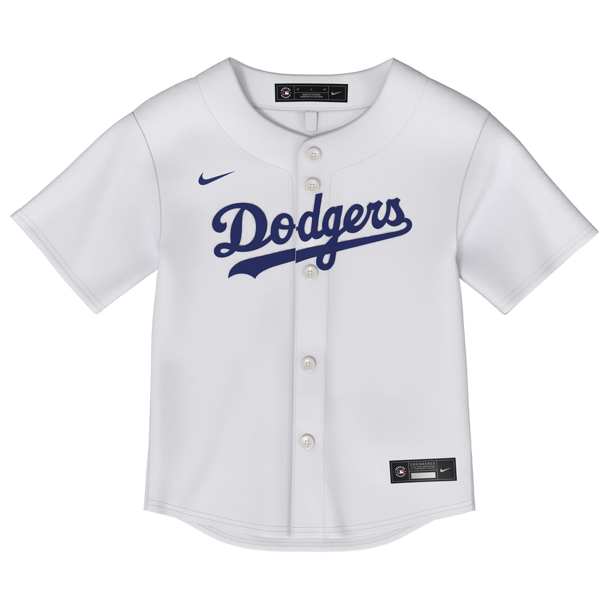 Alternative view of Toddler Los Angeles Dodgers Mookie Betts White 2.0 Player Jersey 
