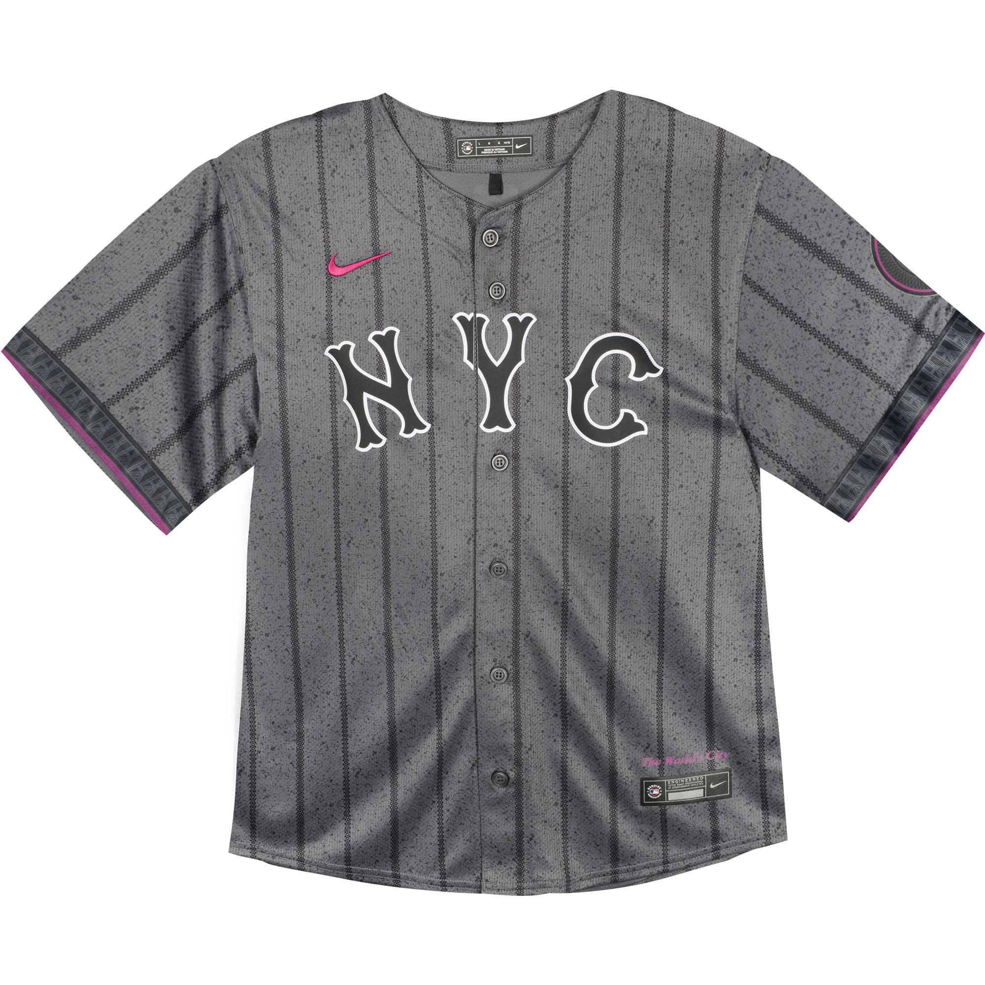 Alternative view of Toddler New York Mets Francisco Lindor Graphite 2024 City Connect Limited Player Jersey 