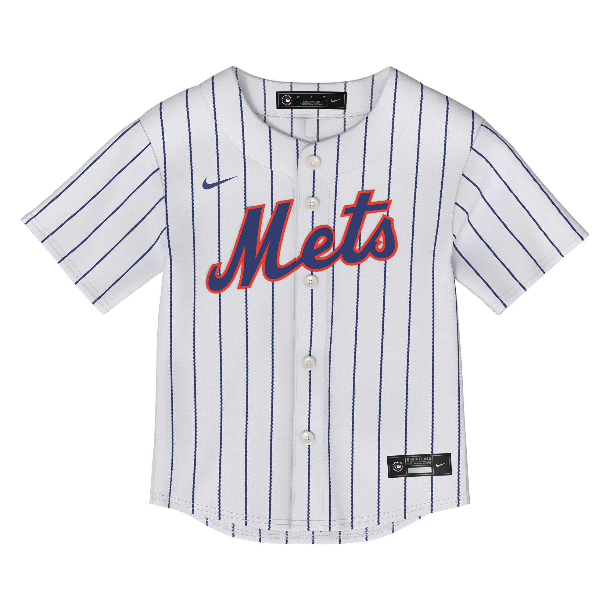 Alternative view of Toddler New York Mets White Home Jersey 