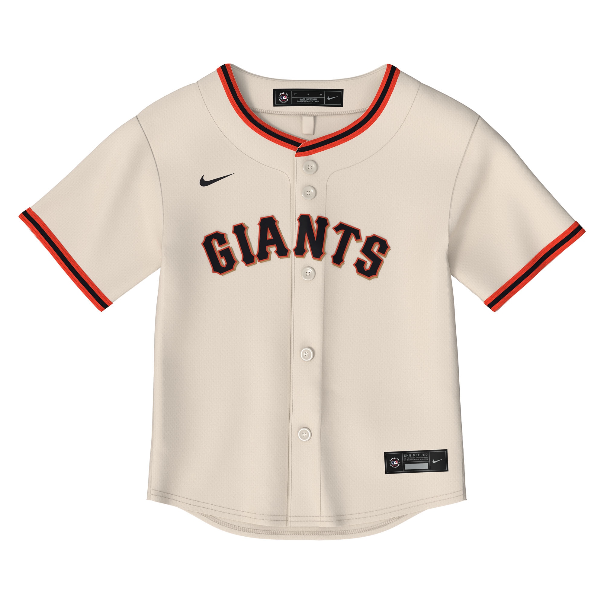 Alternative view of Toddler San Francisco Giants Cream Home Jersey 
