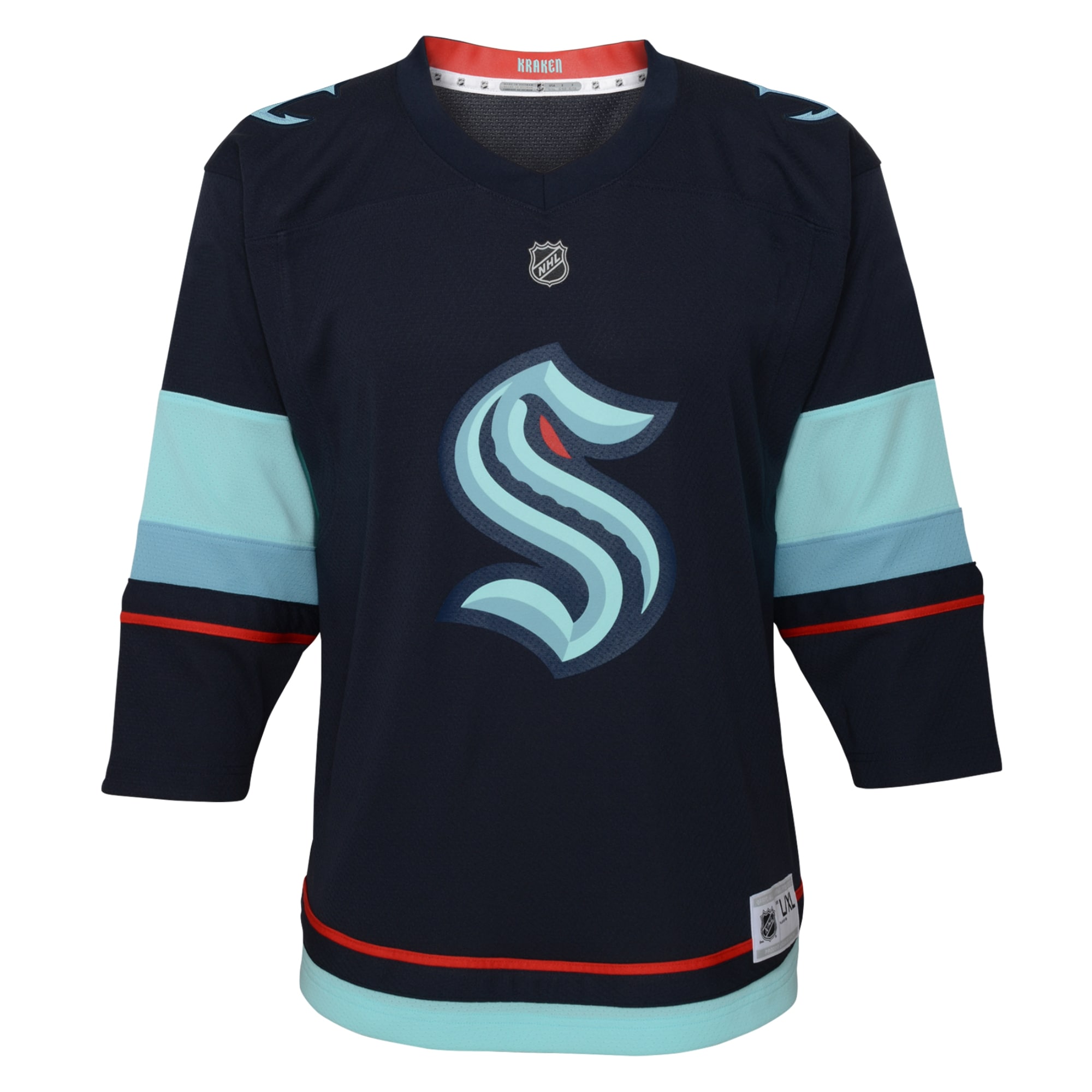 Alternative view of Toddler Seattle Kraken Philipp Grubauer Deep Sea Blue Home Player Jersey - JS190 
