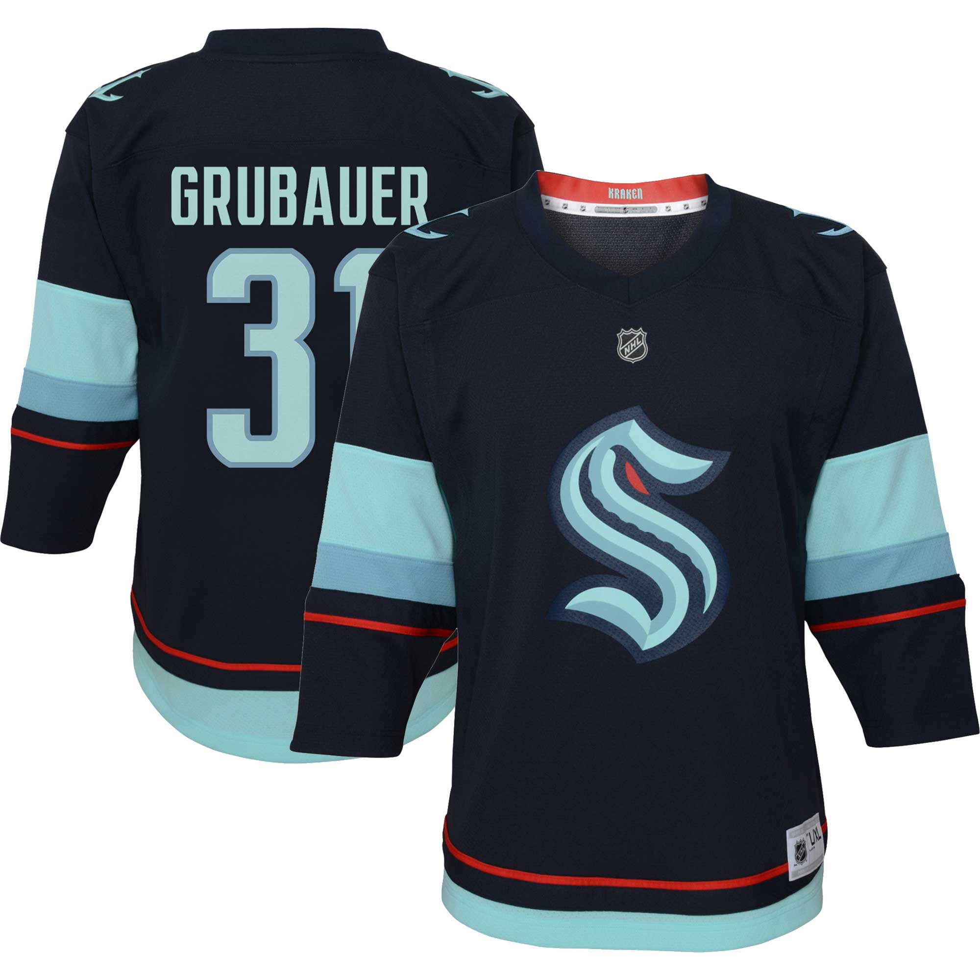 Toddler Seattle Kraken Philipp Grubauer Deep Sea Blue Home Player Jersey - JS190 