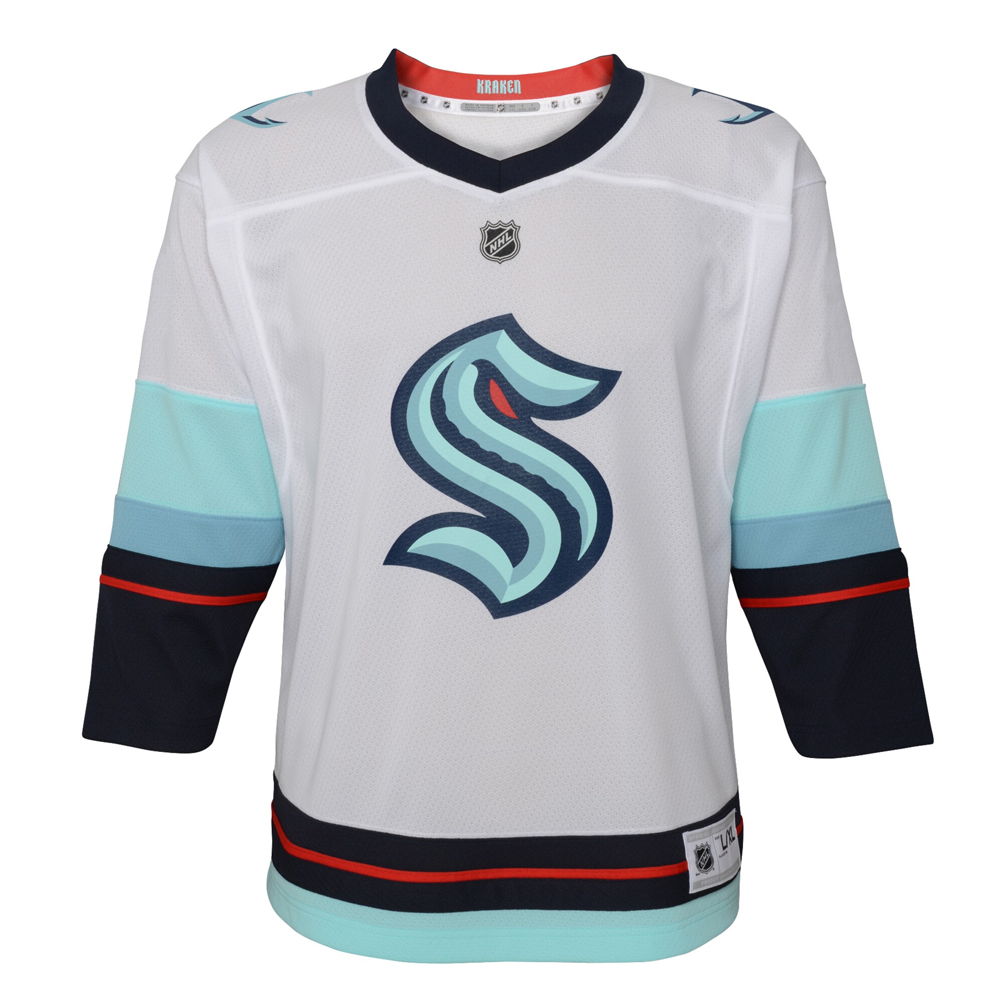 Alternative view of Toddler Seattle Kraken White Away Jersey - JS643 