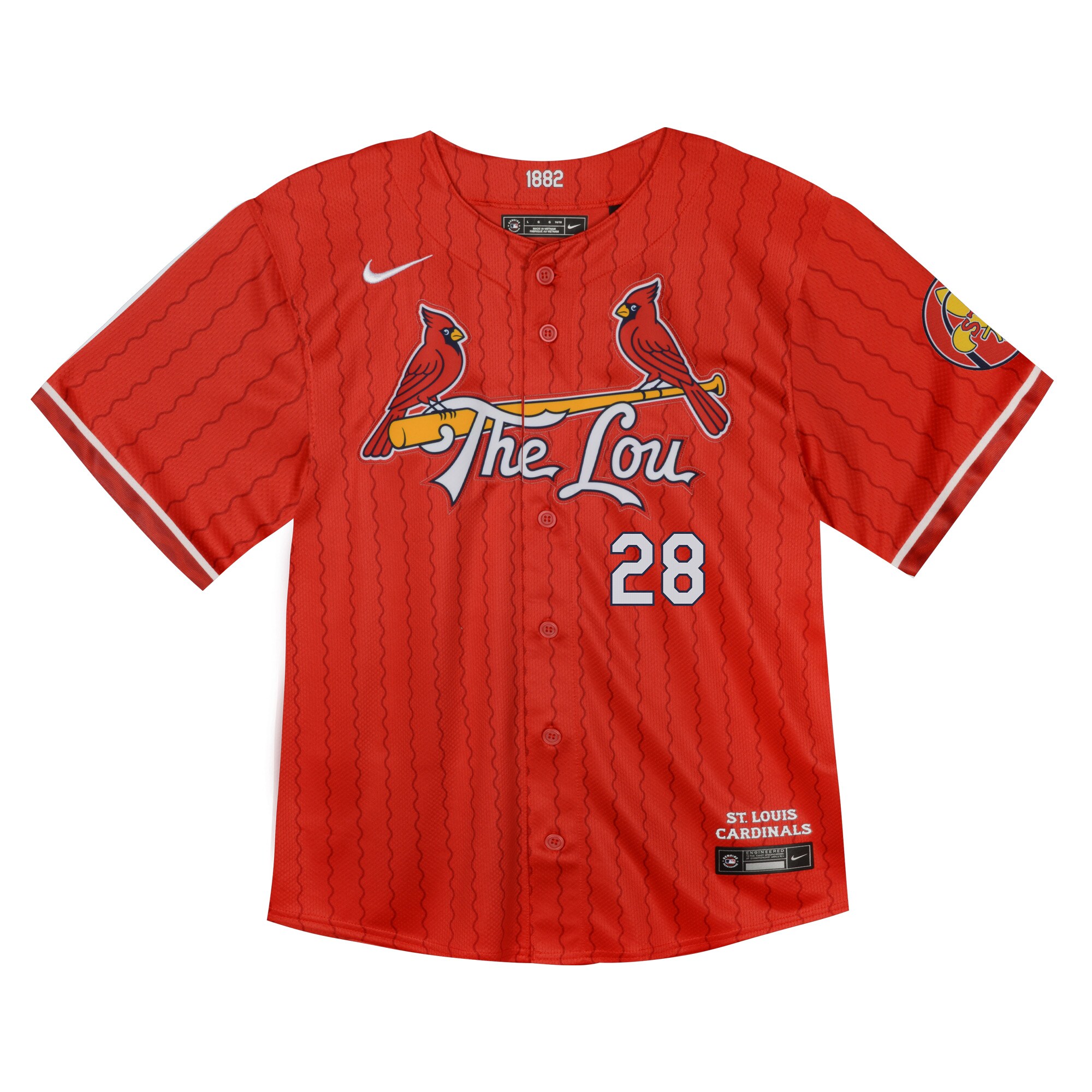 Alternative view of Toddler St. Louis Cardinals Nolan Arenado Red 2024 City Connect Limited Player Jersey 