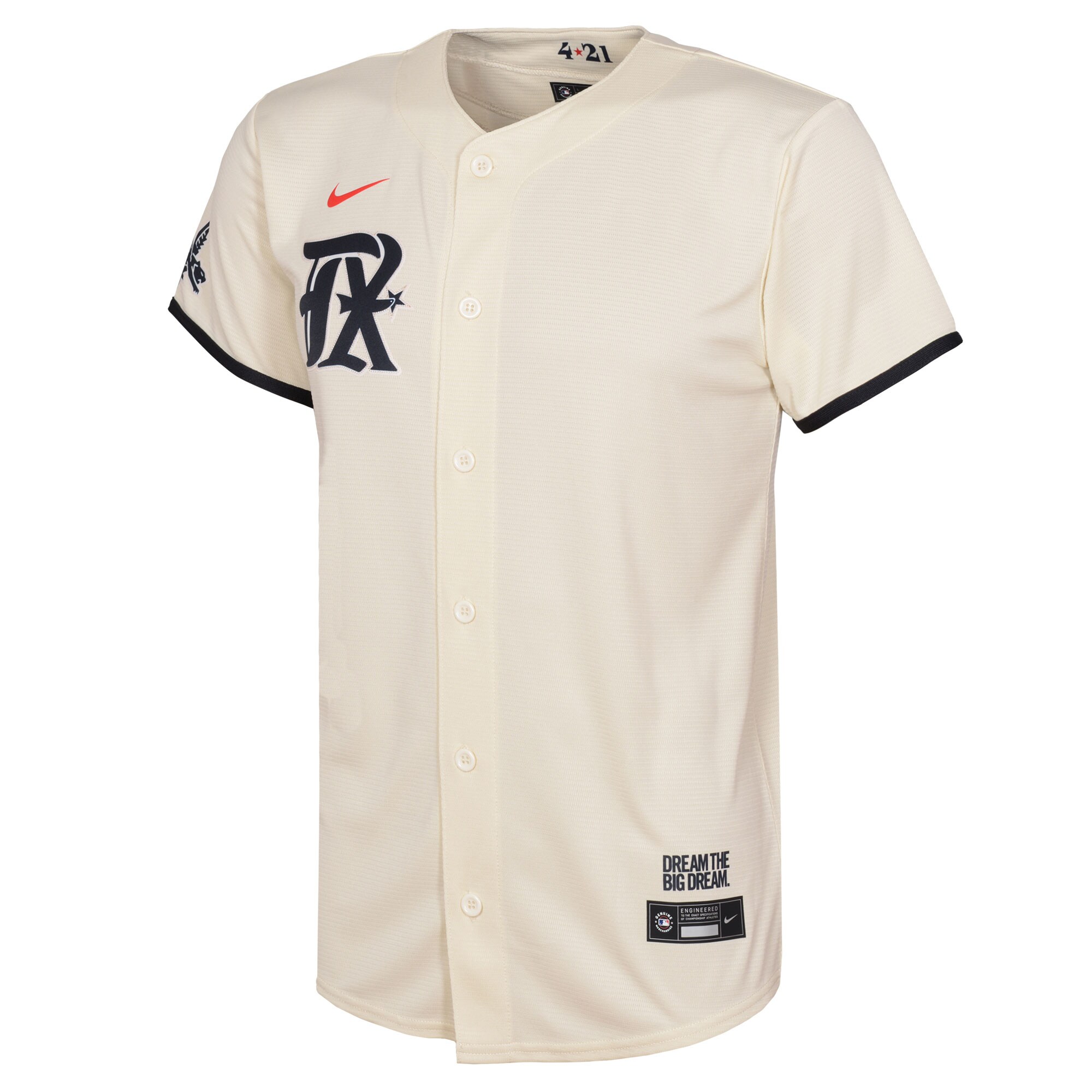 Alternative view of Toddler Texas Rangers Cream City Connect Jersey - JS442 
