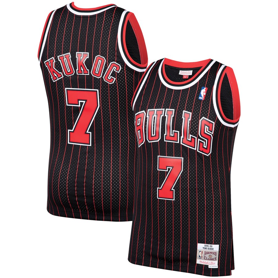 Toni Kukoc Chicago Bulls Mitchell & Ness 1995-96 Hardwood Classics Swingman Player Jersey – Black – Jsfangear Jersey Store