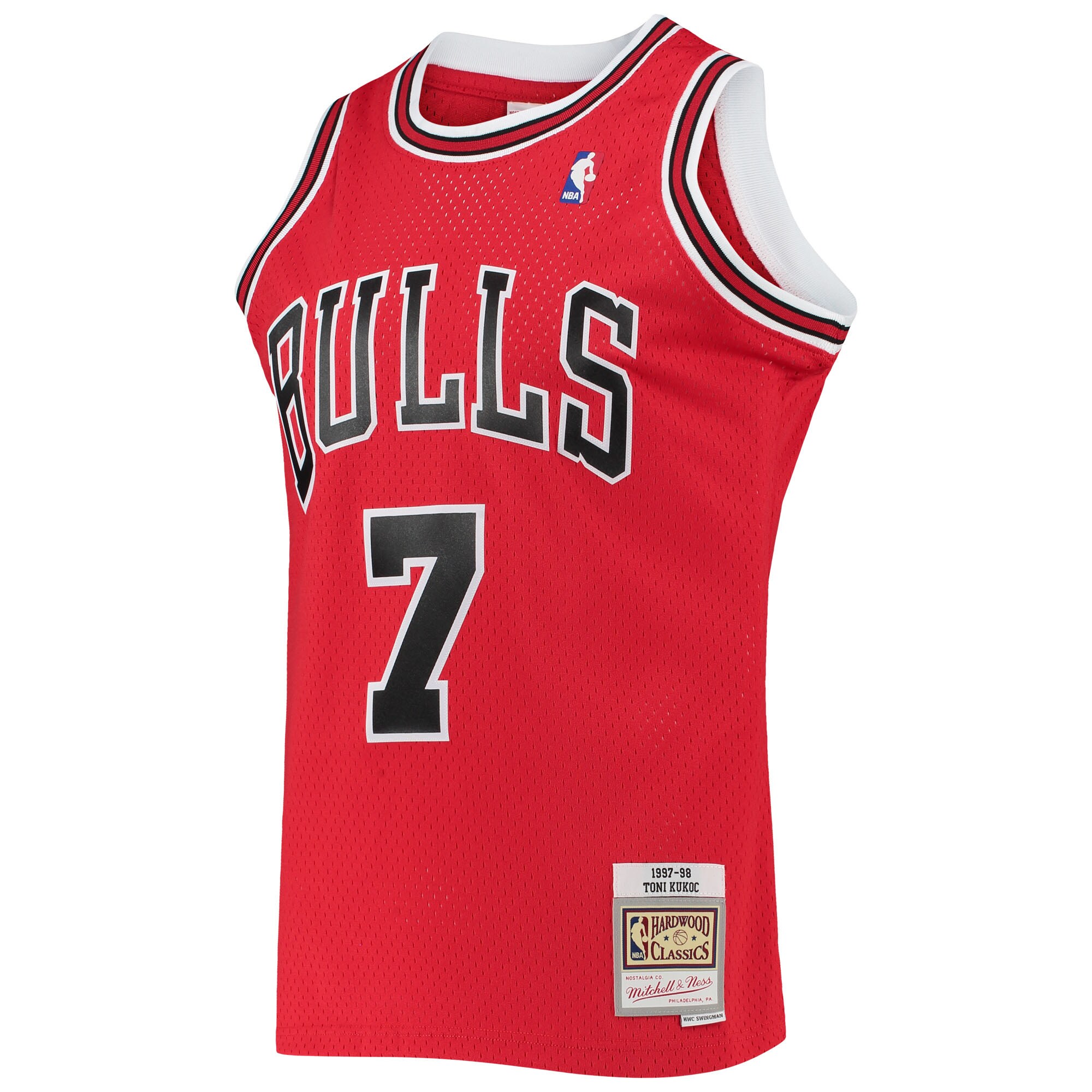 Alternative view of Toni Kukoc Chicago Bulls Mitchell & Ness 1997/98 Hardwood Classics Swingman Jersey - Red