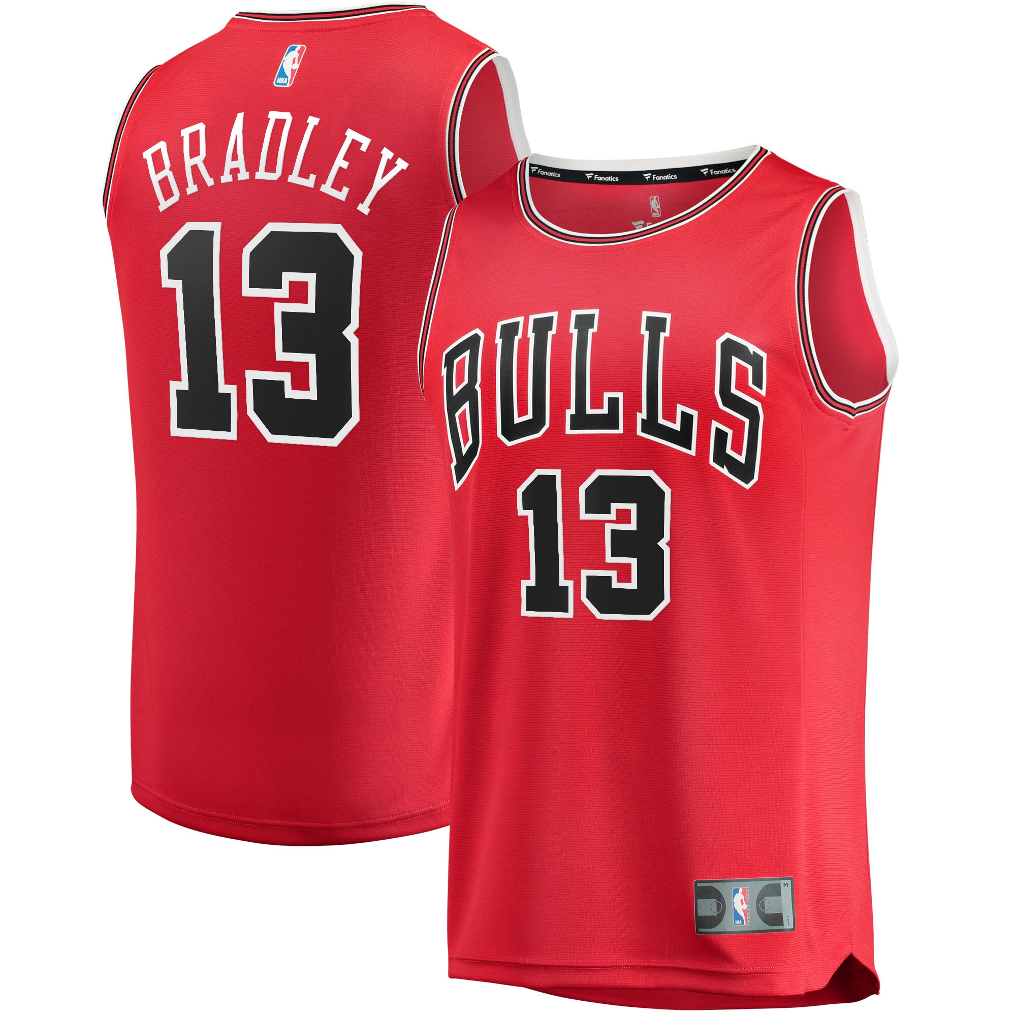 Alternative view of Tony Bradley Chicago Bulls Fanatics Branded 2021/22 Fast Break Replica Jersey - Icon Edition - Red