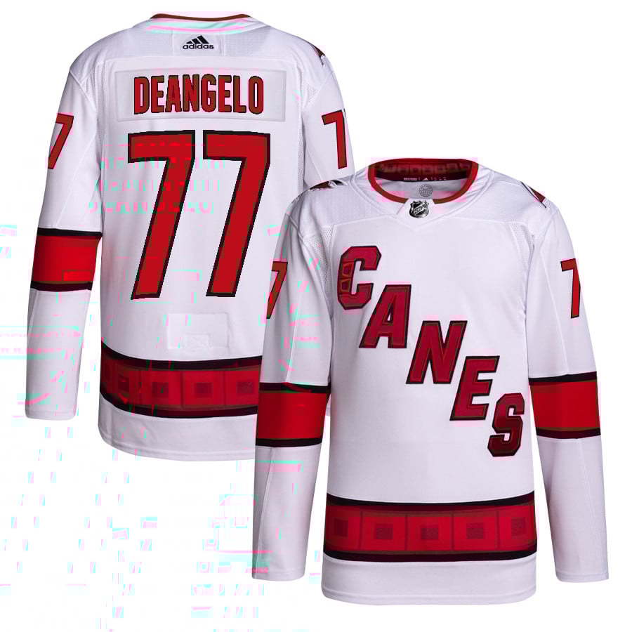 Tony DeAngelo 77 Carolina Hurricanes Away Primegreen Jersey - Men, White - JS353 