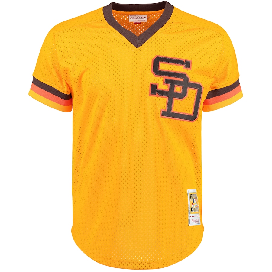 Alternative view of Tony Gwynn San Diego Padres Mitchell & Ness 1982 Cooperstown Collection Mesh Batting Practice Jersey ÃƒÂ¢Ã¢â€šÂ¬Ã¢â‚¬Å“ Gold