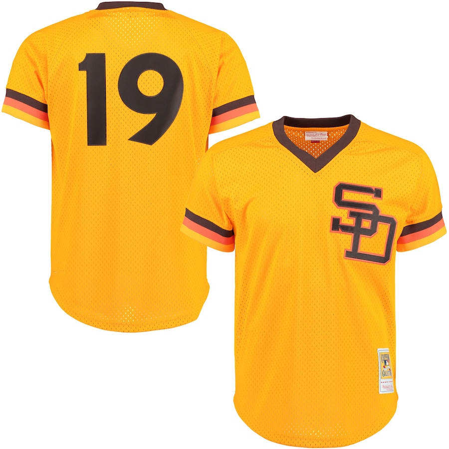 Tony Gwynn San Diego Padres Mitchell & Ness 1982 Cooperstown Collection Mesh Batting Practice Jersey ÃƒÂ¢Ã¢â€šÂ¬Ã¢â‚¬Å“ Gold