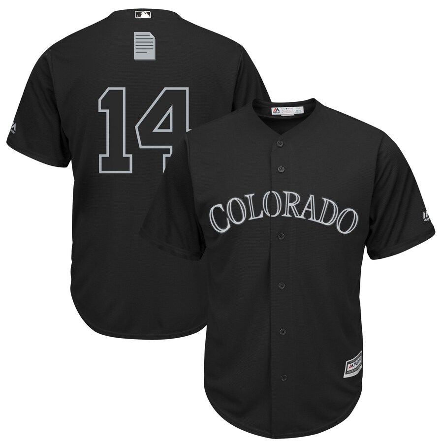 Tony Wolters Colorado Rockies Majestic 2020 Players' Weekend Replica Player Jersey - Black