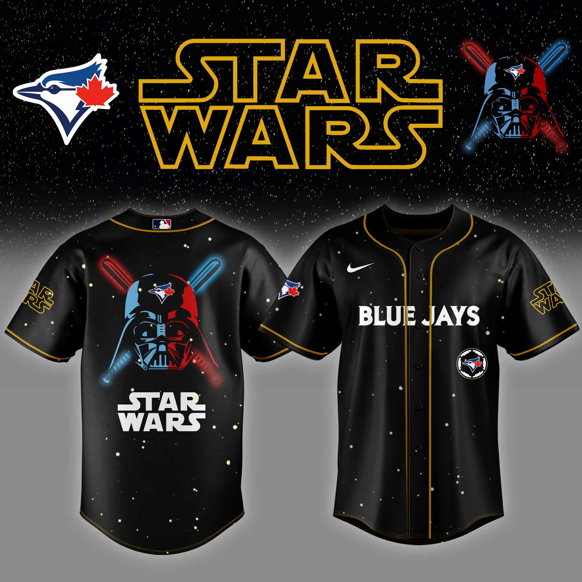 Toronto Blue Jays Mlb X Starwars Custom Baseball Jersey