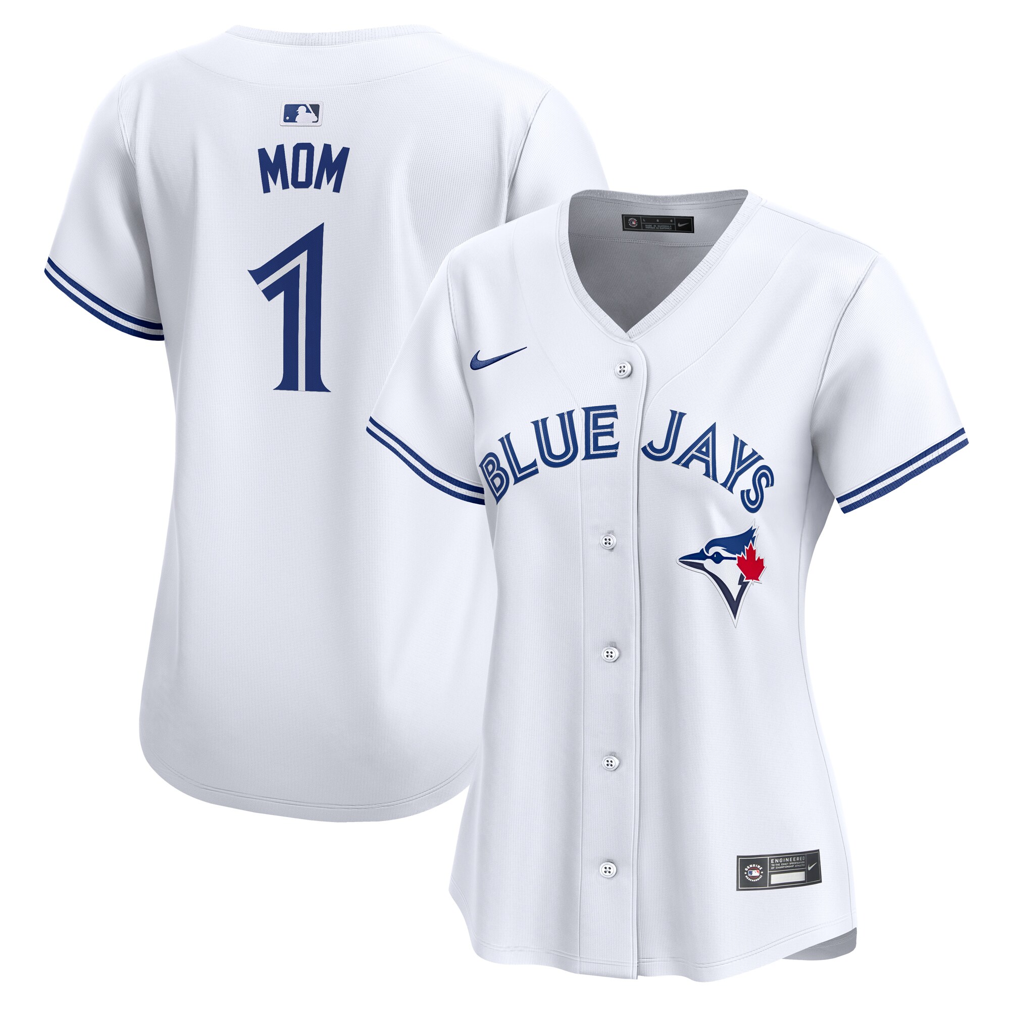 Toronto Blue Jays Women's #1 Mom Home Limited Jersey - White