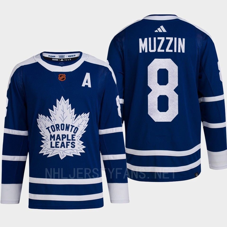 Toronto Maple Leafs 2022 Reverse Retro 2.0 Jake Muzzin 8 Blue Primegreen Jersey Men's - JS316 