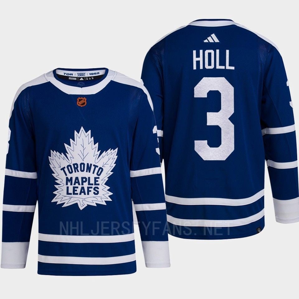 Toronto Maple Leafs 2022 Reverse Retro 2.0 Justin Holl 3 Blue Primegreen Jersey Men's - JS759 