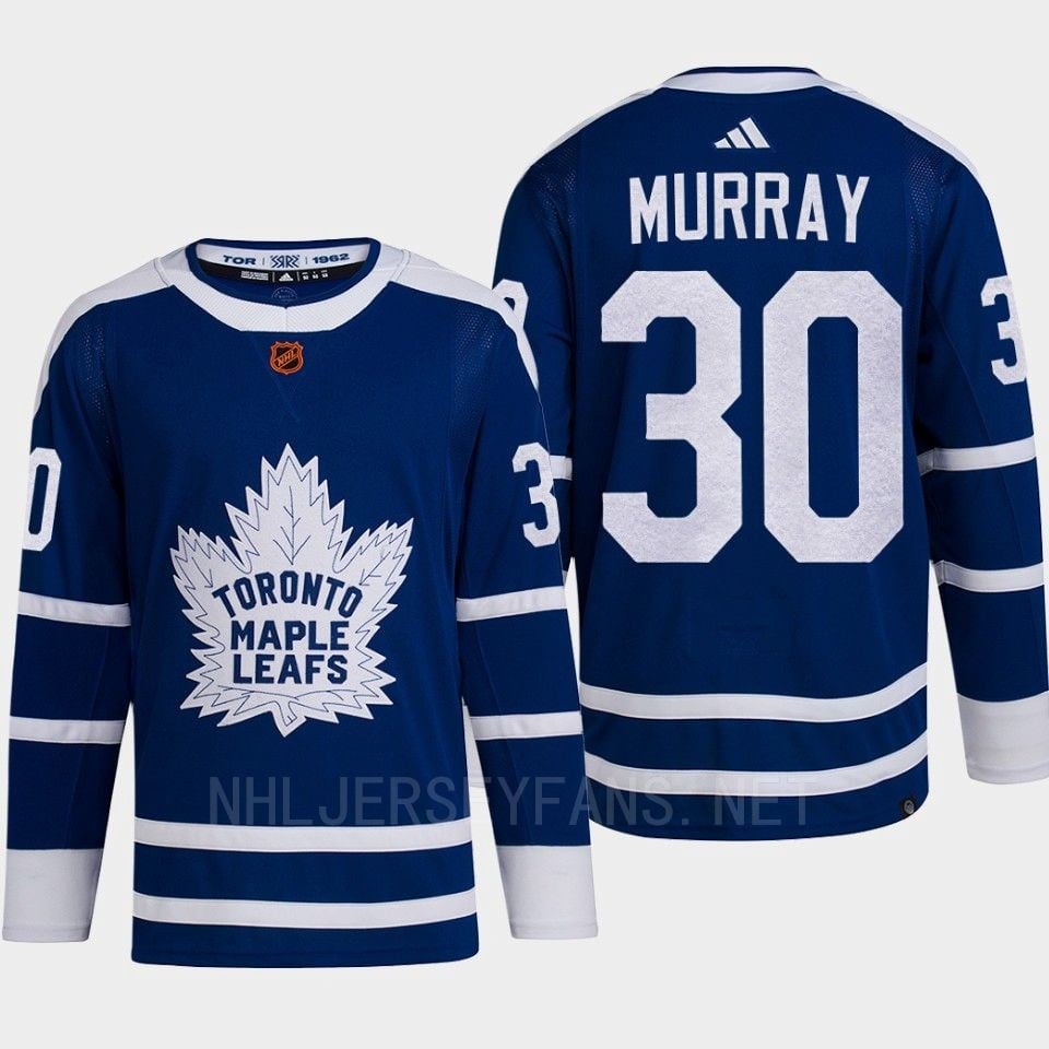 Toronto Maple Leafs 2022 Reverse Retro 2.0 Matt Murray 30 Blue Primegreen Jersey Men's - JS638 
