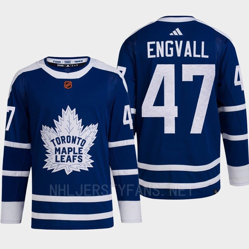 Toronto Maple Leafs 2022 Reverse Retro 2.0 Pierre Engvall 47 Blue Primegreen Jersey Men's - JS562 