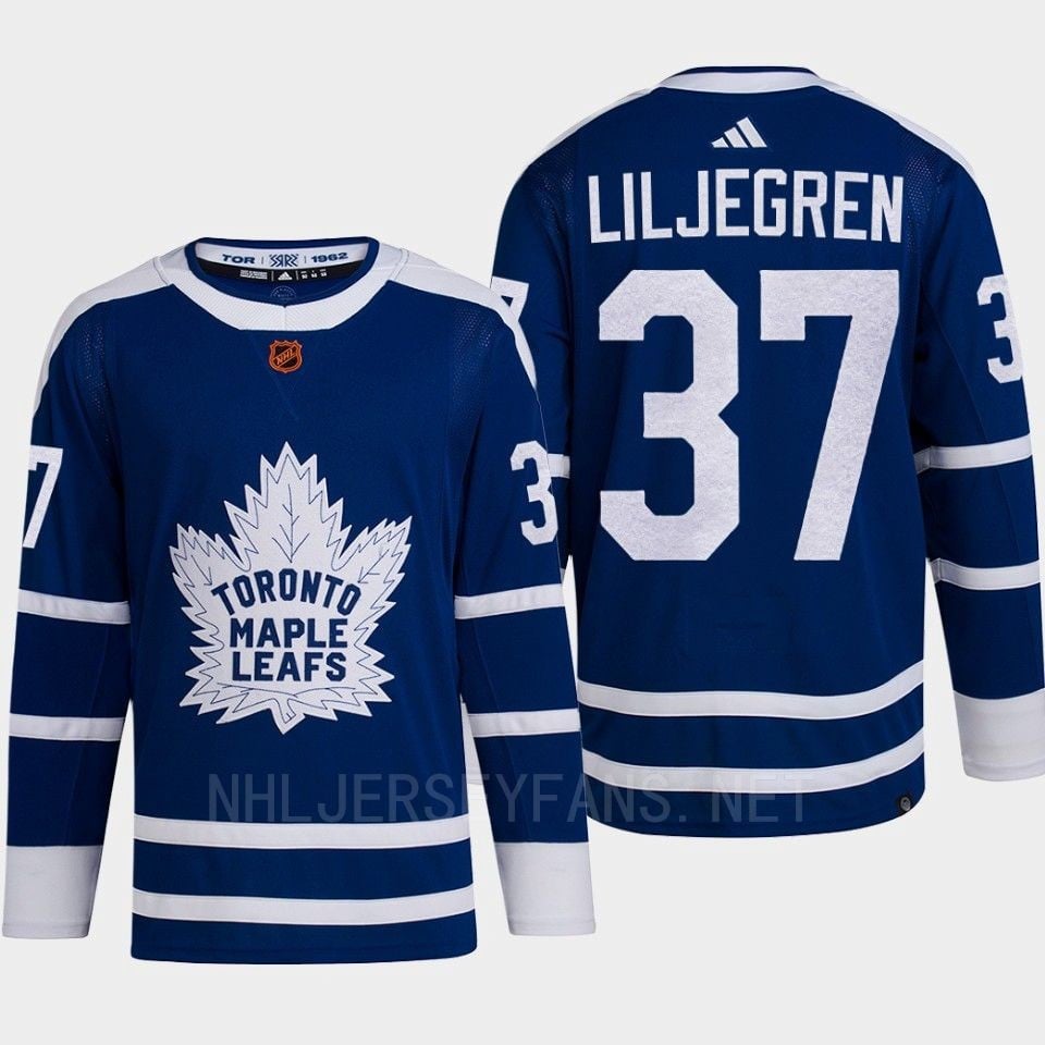 Toronto Maple Leafs 2022 Reverse Retro 2.0 Timothy Liljegren 37 Blue Primegreen Jersey Men's - JS991 