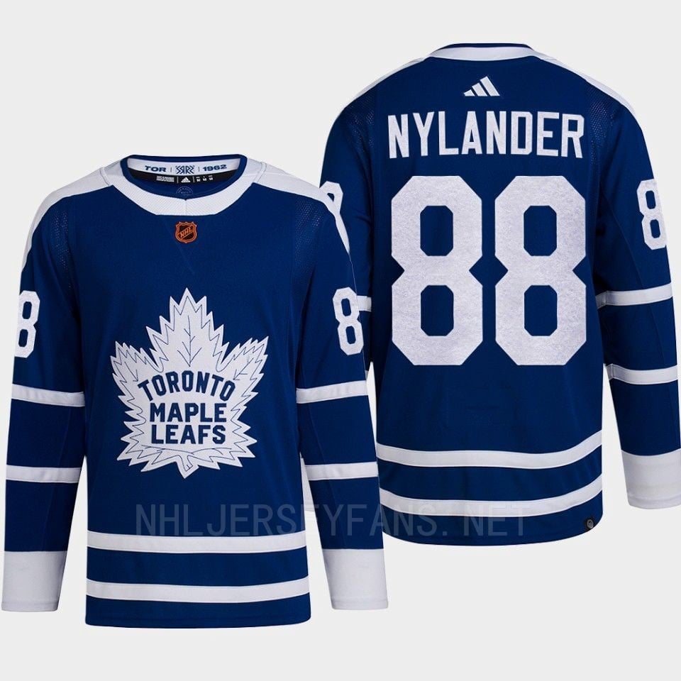 Toronto Maple Leafs 2022 Reverse Retro 2.0 William Nylander 88 Blue Primegreen Jersey Men's - JS895 