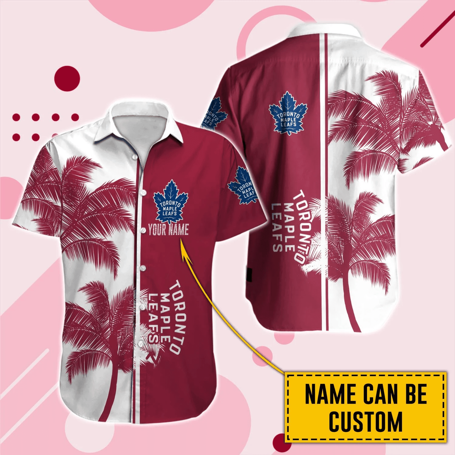 Alternative view of Toronto Maple Leafs Hawaiian Shirt And Set - Customized - JS350 
