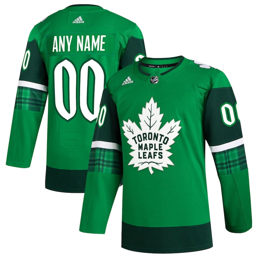 Toronto Maple Leafs St. Patrick's Day Custom Men Jersey - Kelly Green - JS140 