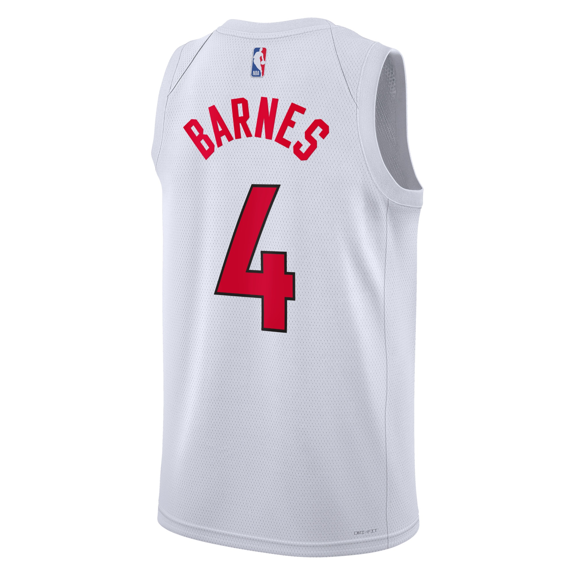 Alternative view of Toronto Raptors Association Edition Swingman Jersey - White - Scottie Barnes - Unisex - JS424 