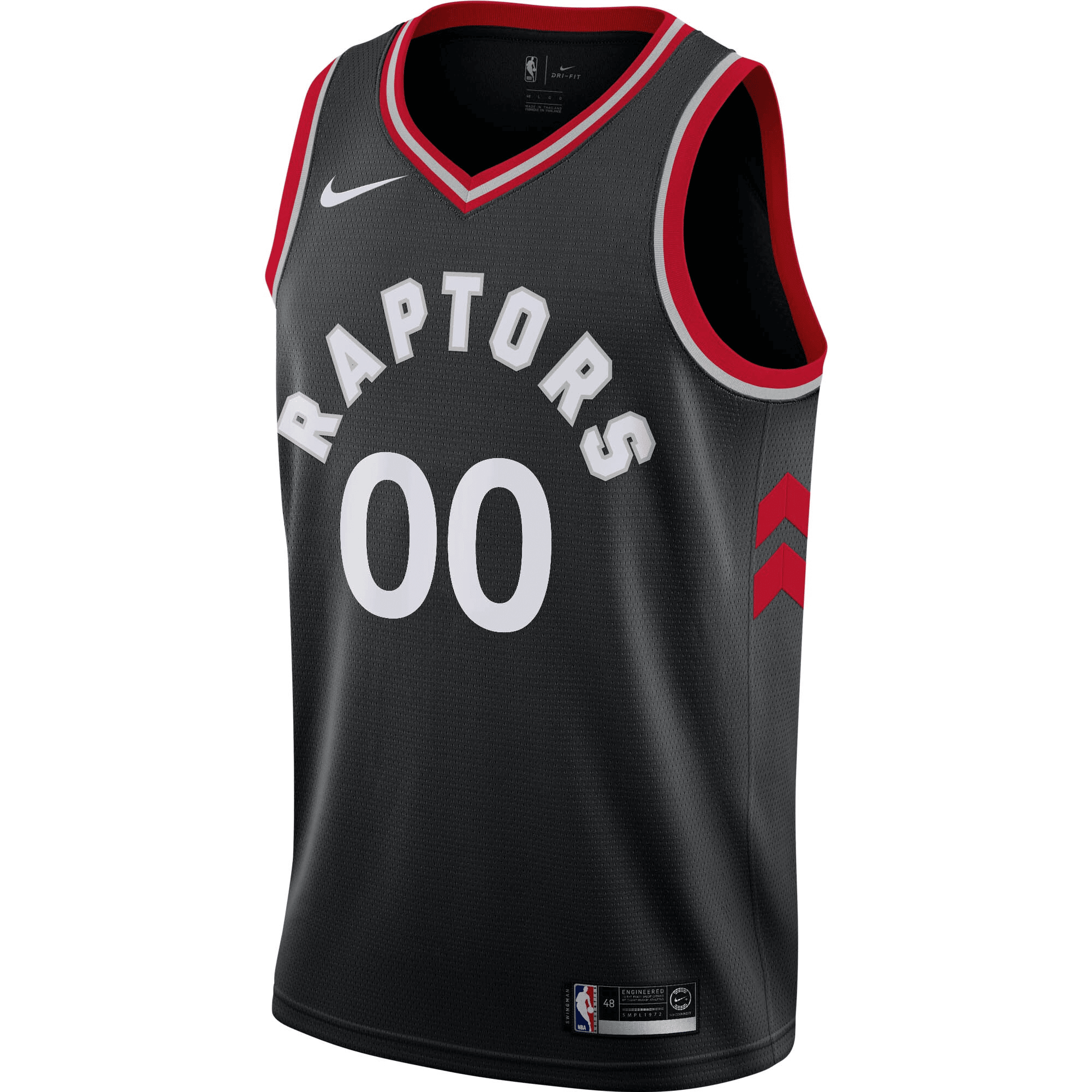 Alternative view of Toronto Raptors Custom Swingman Jersey Black - Statement Edition Jersey - JS234 