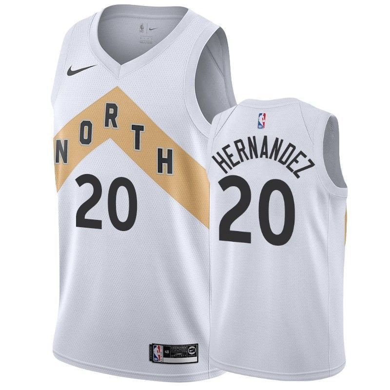 Toronto Raptors Dewan Hernandez 20 City Men's Jersey - JS546 