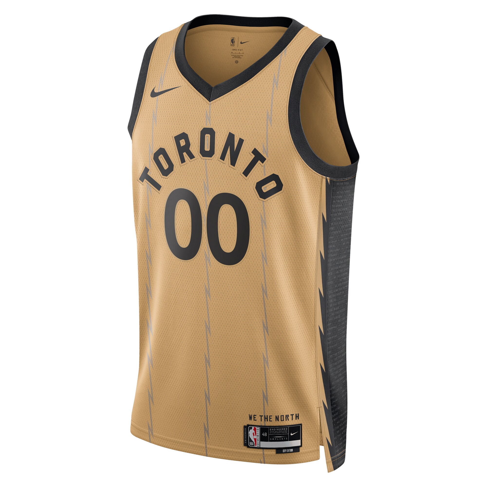 Alternative view of Toronto Raptors Unisex 2023/24 Custom Swingman Jersey - Gold - City Edition