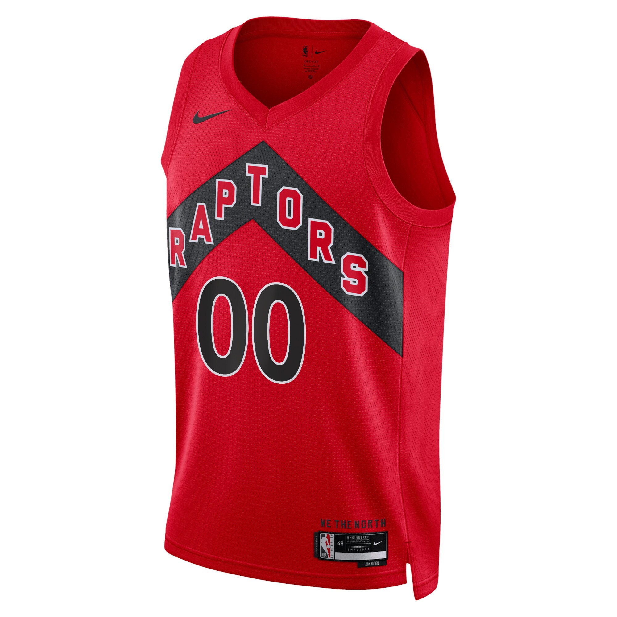 Alternative view of Toronto Raptors Unisex Swingman Custom Jersey Red - Icon Edition