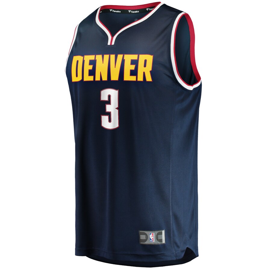 Alternative view of Torrey Craig Denver Nuggets Fanatics Branded Youth Fast Break Player Jersey - Icon Edition - Navy
