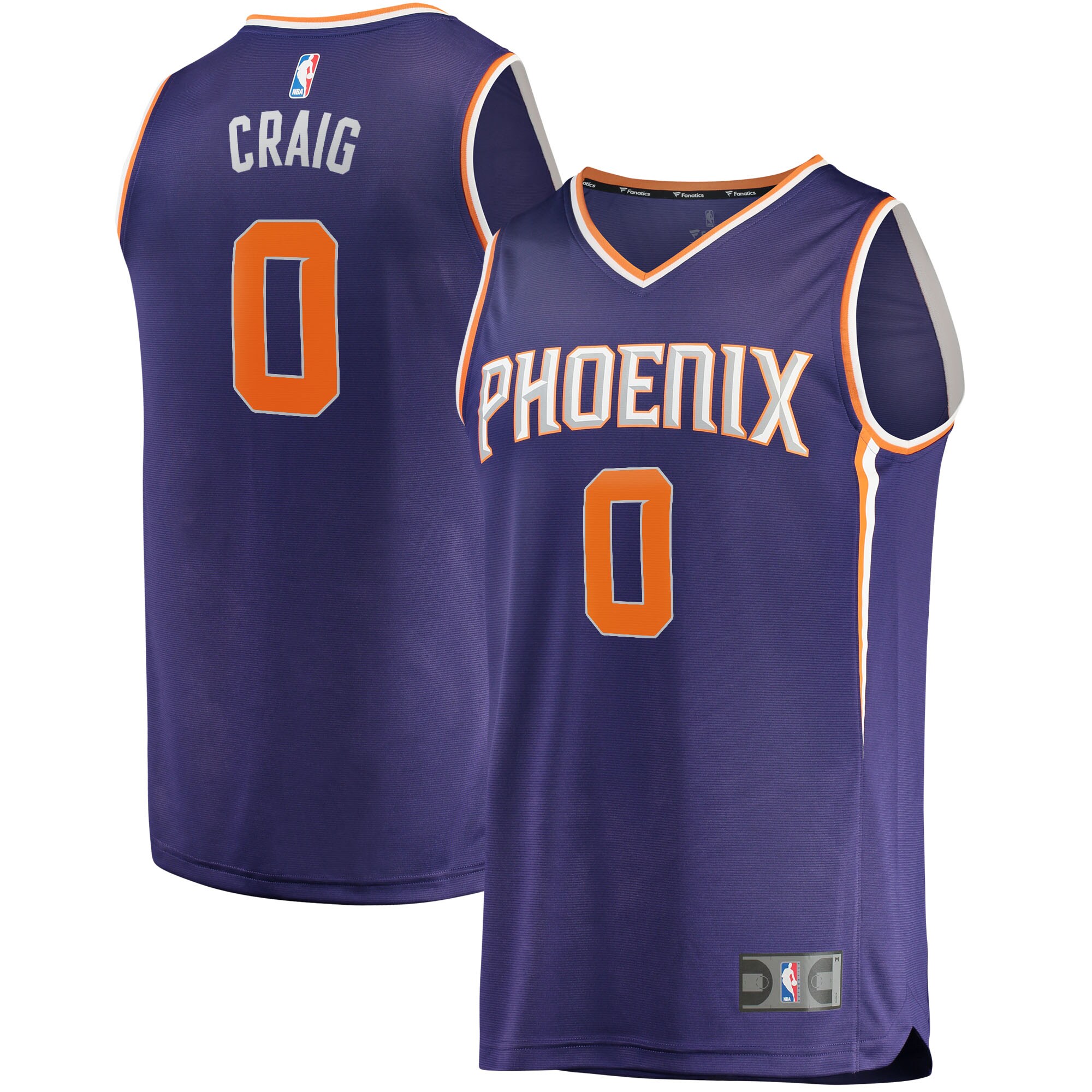 Alternative view of Torrey Craig Phoenix Suns Fanatics Branded 2021/22 Fast Break Replica Jersey - Icon Edition - Purple
