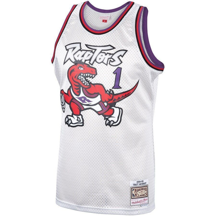 Alternative view of Tracy Mcgrady Toronto Raptors Mitchell & Ness Hardwood Classics Platinum Swingman Jersey - JS838 