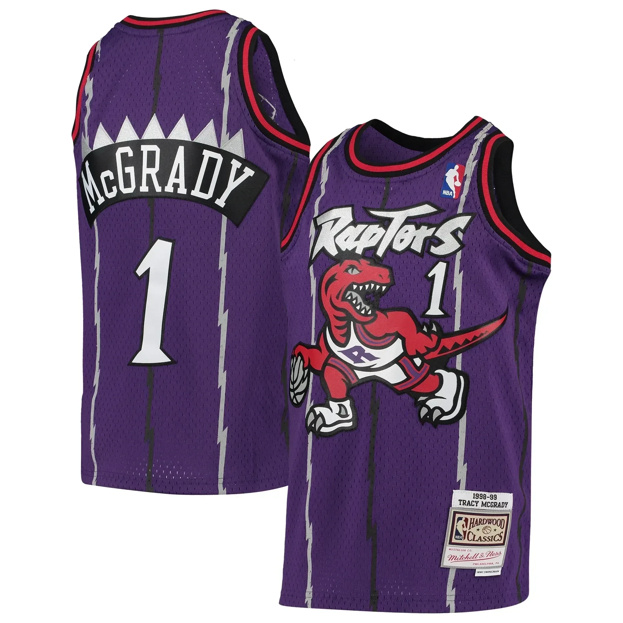 Tracy Mcgrady Toronto Raptors Mitchell & Ness Youth 1998-99 Hardwood Classics Swingman Throwback Jersey - Purple - JS160 