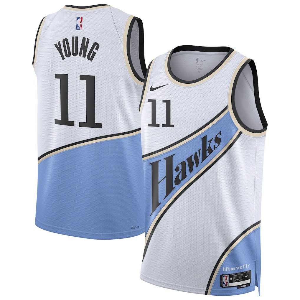 Trae Young 11 Atlanta Hawks Unisex 2024/25 Swingman Player Jersey - City Edition - White - JS153 