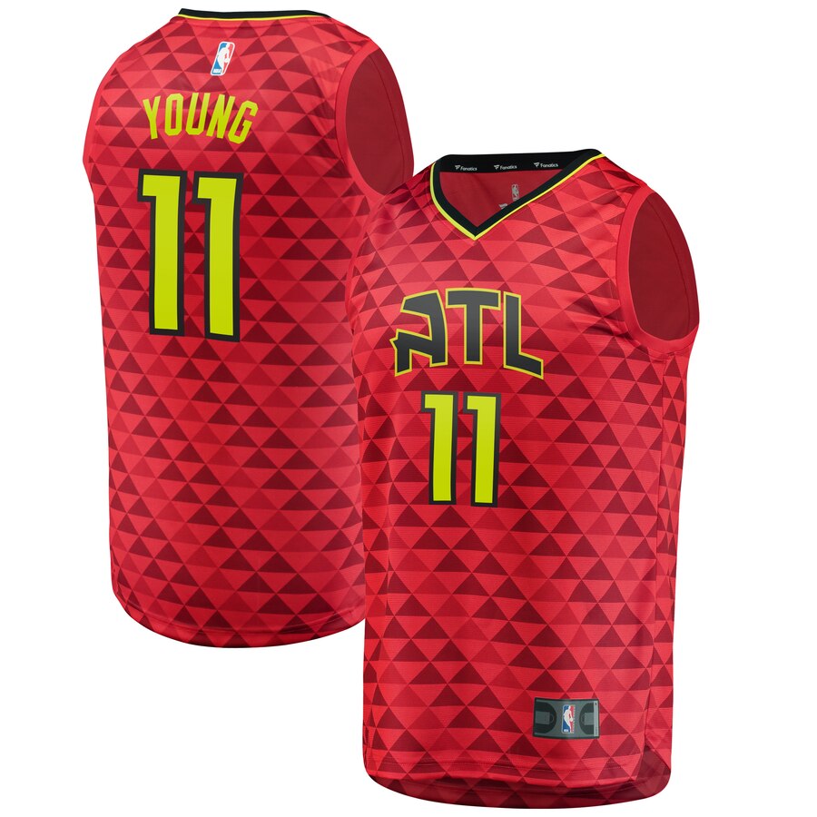 Trae Young Atlanta Hawks Fanatics Branded Fast Break Alternate Jersey - Red