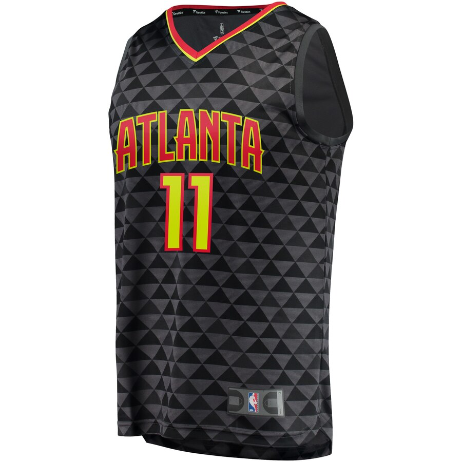 Alternative view of Trae Young Atlanta Hawks Fanatics Branded Fast Break Replica Jersey Black - Icon Edition