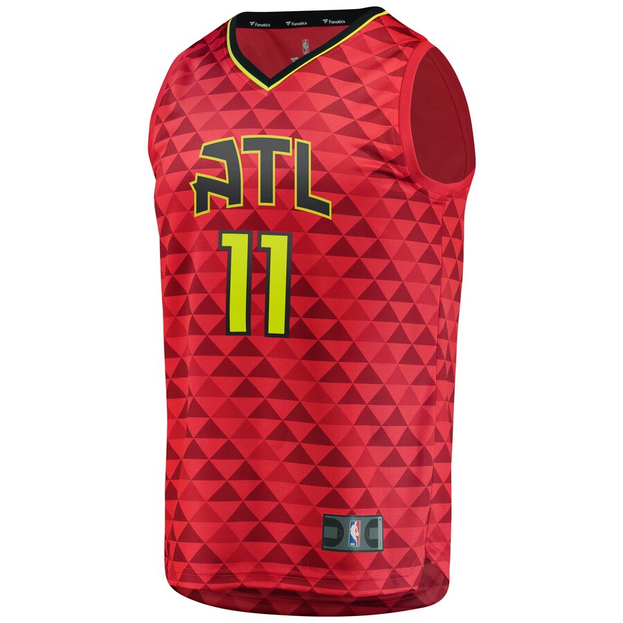Alternative view of Trae Young Atlanta Hawks Fanatics Branded Fast Break Replica Player Jersey Red - Statement Edition