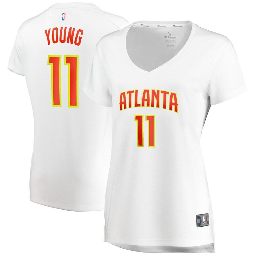 Trae Young Atlanta Hawks Fanatics Branded Women's Fast Break Player Replica Jersey - Association Edition - White