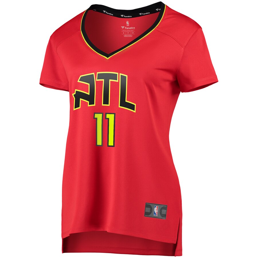 Alternative view of Trae Young Atlanta Hawks Fanatics Branded Women's Fast Break Player Replica Jersey - Statement Edition - Red