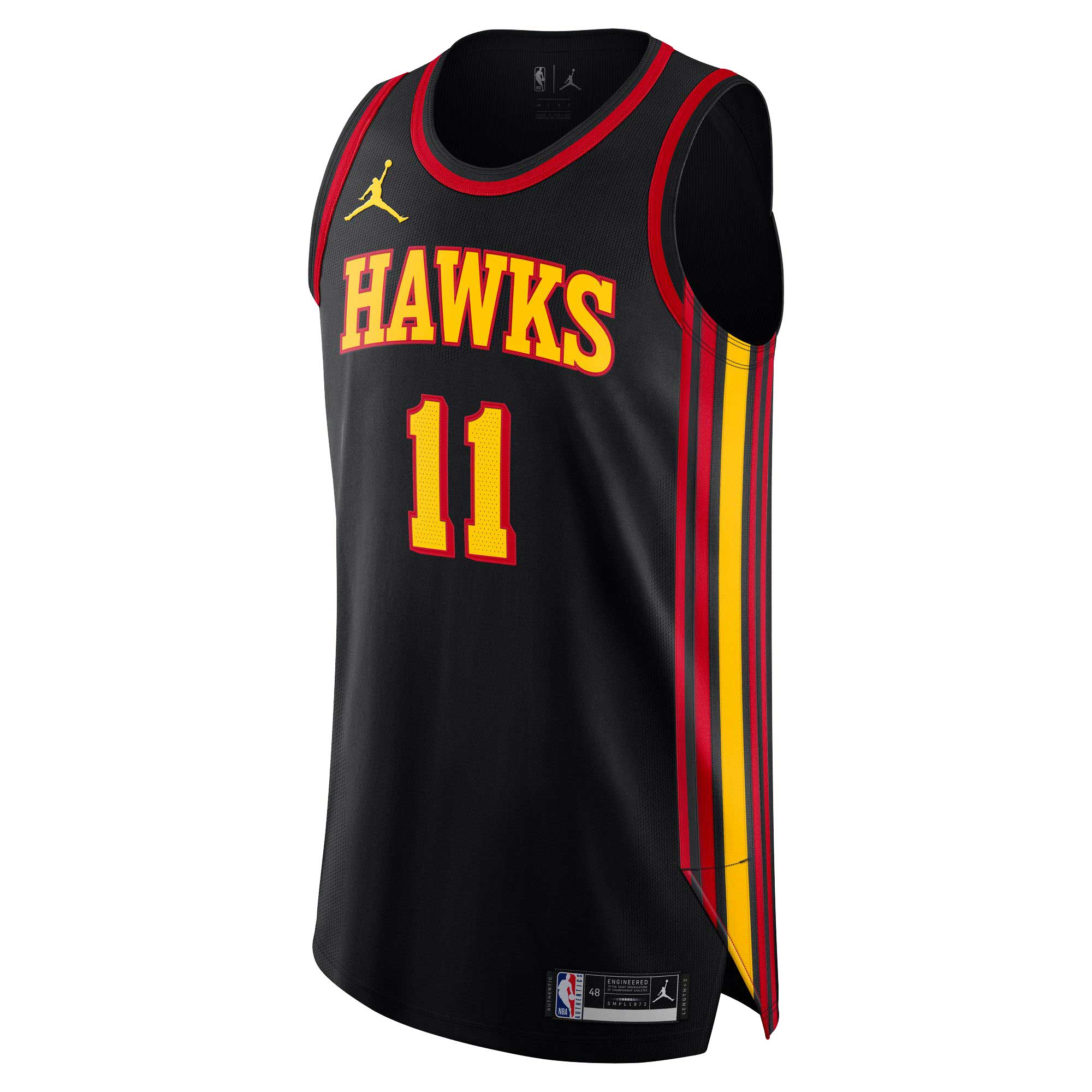 Alternative view of Trae Young Atlanta Hawks Jordan Brand Authentic Player Jersey - Statement Edition - Black